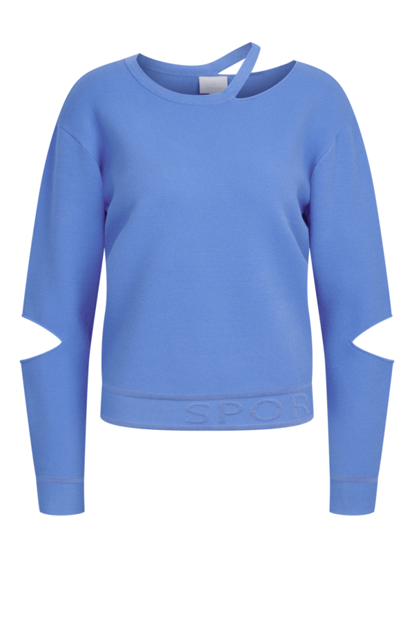 Strickpullover mit Ausschnitt - Athent Blue - Pullover - Sportalm