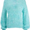 Grobstrickpullover mit Stehkragen - Aqua Love - Pullover - Frogbox