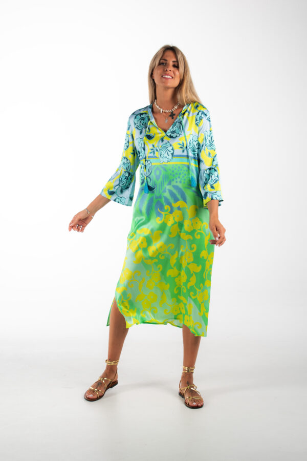 Kleid S48-300 - von türkis bis gelb - Kleid - Yippie Hippie