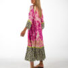 Kleid S48-314 - Roséfarbener Leoporint - Kleid - Yippie Hippie