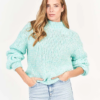 Grobstrickpullover mit Stehkragen - Aqua Love - Pullover - Frogbox