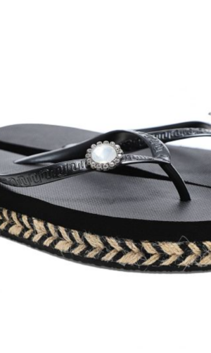 Flip-Flops - Raffia Switch Black - Schuhe - Uzurii